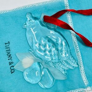 Tiffany Partridge In a Pear Tree Crystal Ornament
